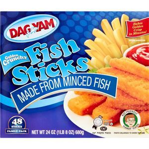crunchy fish sticks box time Dagim 24 oz These fish sticks are produced in the United States. Kosherific Crunch Fish Sticks