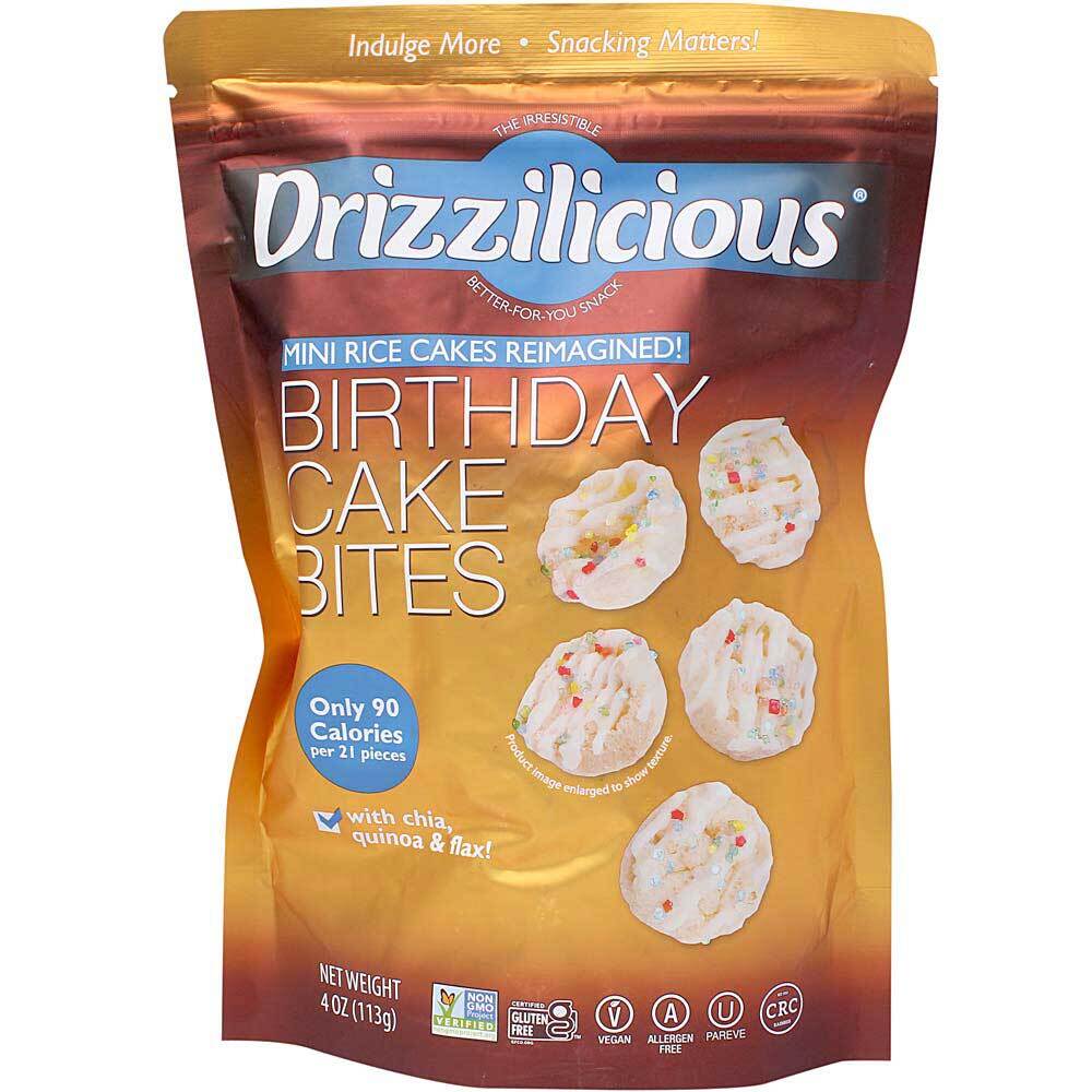 Drizzilicious Birthday Cake Mini Rice Cakes With Chocolaty