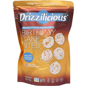 Drizzilicious Birthday Cake Mini Rice Cakes With Chocolaty
